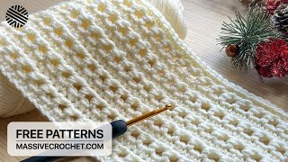 The EASIEST and FASTEST Crochet Pattern for Beginners ⚡️ 🥰 LOVELY Crochet Stitch for Baby Blanket [upl. by Nohsar]