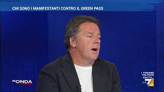 Green pass Matteo Renzi quotMi ha colpito la sintonia tra Meloni e Landiniquot [upl. by Parnas]