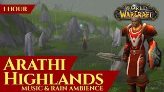 Arathi Highlands Music amp Rain Ambience 1 hour 4K World of Warcraft Vanilla [upl. by Ttenaej]