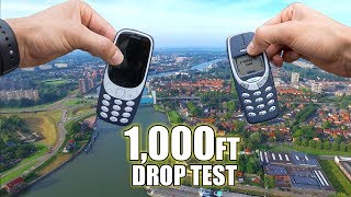 Nokia 3310 vs New Nokia 3310 DROP TEST from 1000 FEET  Durability Review [upl. by Naellij]