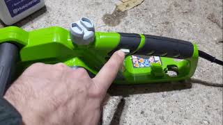 GreenWorks Greenworks 105 Amp 14Inch Corded Chainsaw 20222 [upl. by Almena747]