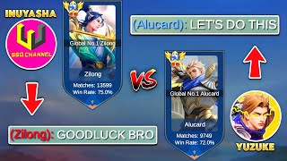 INUYASHA VS YUZUKE 🔥  TOP 1 GLOBAL ZILONG VS TOP 1 GLOBAL ALUCARD 😱 WHO WIN🏆 [upl. by Nerte407]