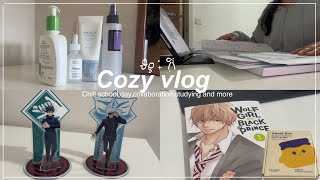 Cozy vlog 🌸🍁chill fall days skincarecollab with FRUDIA and more [upl. by Benton]