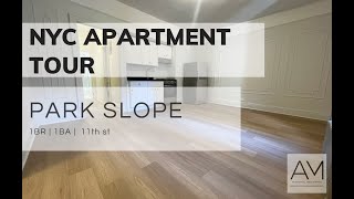 NYC Apartment Tour 1BR Apartment at 11th st Park Slope Brooklyn [upl. by Nnaillek]