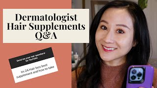 Best Hair Supplements for Hair Loss According to A Dermatologist  Dr Jenny Liu [upl. by Yticilef]