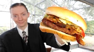 Burger Kings NEW Candied Bacon Whopper Review [upl. by Barthold606]