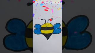 How to draw a Bee Step by step Drawing for kids 💛🐝 [upl. by Annovoj809]