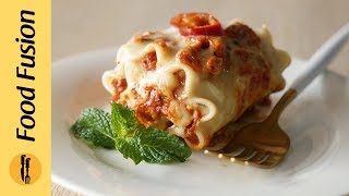 Lasagna Roll Ups Recipe By Food Fusion [upl. by Ahsirtap]