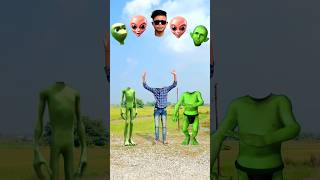 Dome tu cosita green alien vs green dancing jocker amp me head matching with tu Radha meri songfunny [upl. by Uol]