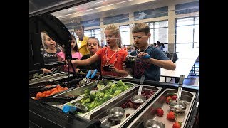 Homegrown Salad Bar Debuts at Elementary School [upl. by Heidy]