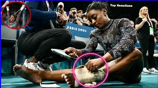 Simone Biles Advances to AllAround Final with Wrapped Calf 🏅✨ Joined by Sunisa Lee [upl. by Rammus]