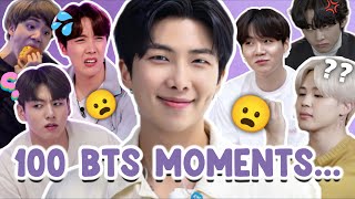 100 ICONIC MOMENTS in the HISTORY of BTS [upl. by Shannen119]