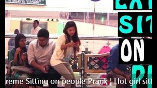 Extreme Sitting on people Prank ¦ Hot girl sitting On guys gets best reaction in 2017 [upl. by Harbird]