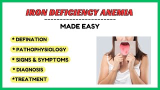 iron deficiency anemia causes signs and symptoms diagnosis treatment pathology made easy [upl. by Eivod]