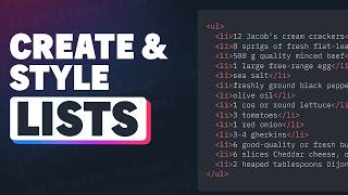 How to create and style lists with HTML and CSS [upl. by Topper]