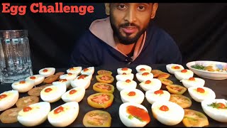 ASMR EATING LOTS OF EGGS EGGS EATING CHALLENGE MUKBANG VIDEO [upl. by Kcirtapnaes]