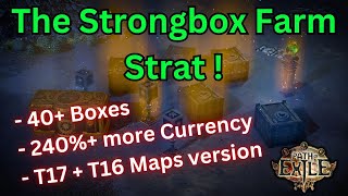 325 The Strongbox Farm Strat on POE  40 Boxes 240 More Currency  T17  T16 Maps version [upl. by Arymahs]