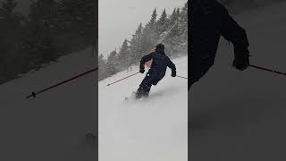 Testing Powder Skis from Black Crows Salomon Atomic and Elan at Stowe Mountain Resort [upl. by Eneri]