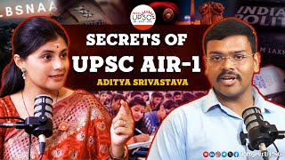 UPSC 2023 AIR1 Reveals his secrets and Booklist  Aditya Srivastava  Project UPSC Podcast [upl. by Tat]