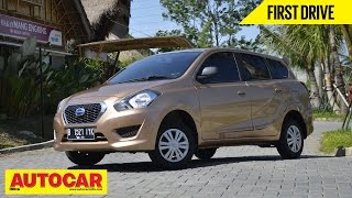 Datsun Go MPV  Exclusive First Drive Video Review  Autocar India [upl. by Atiral105]