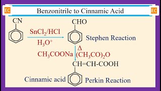 SEV NO – 92 Transformation of benzonitrile to cinnamic acid [upl. by Middle]