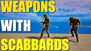 How To Add Scabbards For Weapons In UE5 [upl. by Nogam]