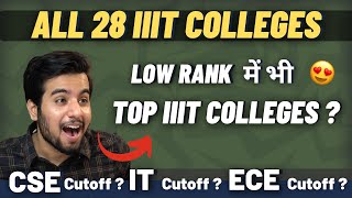 All IIITs Cse  ECE  IT Cutoff 🔥  Placements  Ranking  Fee Structure  Top IIIT Colleges [upl. by Yelah279]