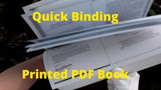 Quick Cheap Binding of Printed PDF Book [upl. by Nelia]