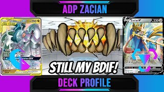 ADP Zacian V Deck Profile  List Still The BDIF Rebel Clash PTCGO Gameplay [upl. by Shanly]