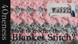 How to crochet the Blanket Stitch in rows [upl. by Jenne760]