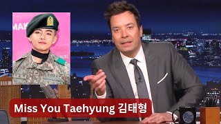 I Miss You Taehyung BTS V Says Jimmy Fallon [upl. by Shanta]