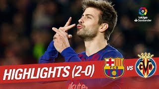 Highlights FC Barcelona vs Villarreal CF 20 [upl. by Yrrac]