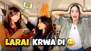 Zainab and Haya Ki Larai Krwa Di 😈 1st Dare Challenge Complete 🥳 Rabia Faisal  Sistrology [upl. by Ziwot448]