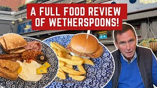 WETHERSPOONS Review Eating BREAKFAST LUNCH and DINNER in ONE DAY at MULTIPLE WETHERSPOONS [upl. by Matazzoni]