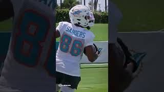 TUA TO BRAYLON SANDERS AT MIAMI DOLPHINS 2022 TRAINING CAMP [upl. by Annuhsal]