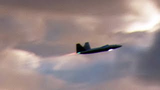 F22 Sonic Boom Hitting Mach One [upl. by Einobe]