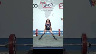 World Junior Record Deadlift w 186kg and OPEN Total w 4335kg by Jessica Espinal USA in 47kg class [upl. by Issac]