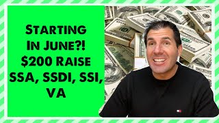 Starting in June 200 Raise to Social Security SSDI SSI VA [upl. by Yromas336]