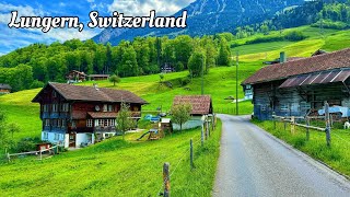 Lungern Switzerland 4K  A heavenly beautiful Swiss village on the Lungernsee lake [upl. by Carlen]