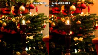 Nikon D7000 vs Canon EOS 550D  Low Light [upl. by Alfeus]