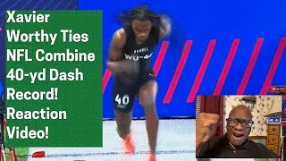 2024 NFL Combine Reaction Texas Xavier Worthy Runs 425 40 Then Ties Jonathan Ross 422 2017 Record [upl. by Neesay184]