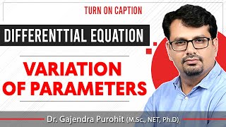 Variation of Parameter Method  Wronskian  Differential Equation [upl. by Nayar319]