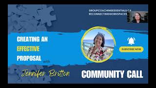 Creating Group and Team Coaching Proposals Jennifer Britton 1 23 24 [upl. by Raynah625]