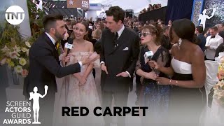 Cast of The Crown Red Carpet Interview  26th Annual SAG Awards  TNT [upl. by Adnarram516]