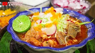 Delicioso POZOLE ROJO  Antojitos Mexicanos [upl. by Artenak290]