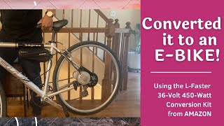 LFaster 450 Watt 36V EBike Conversion Kit from Amazon Overview Installation Review 450W [upl. by Asaert478]