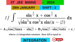 If integration of  sin32x  cos32xdx sin3x cos3x sinxa12 Acosa tanxsina12B [upl. by Lydnek]