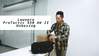 GEAR  Lowepro ProTactic 450 II AW Unboxing [upl. by Sergu335]