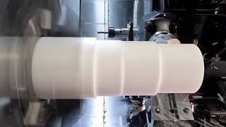 CNC Machining Teflon on the Puma 2600SY II Lathe  DN Solutions [upl. by Pleione]