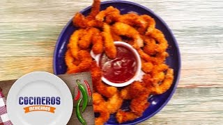 Receta Camarones empanizados  Cocineros Mexicanos [upl. by Eenitsed67]